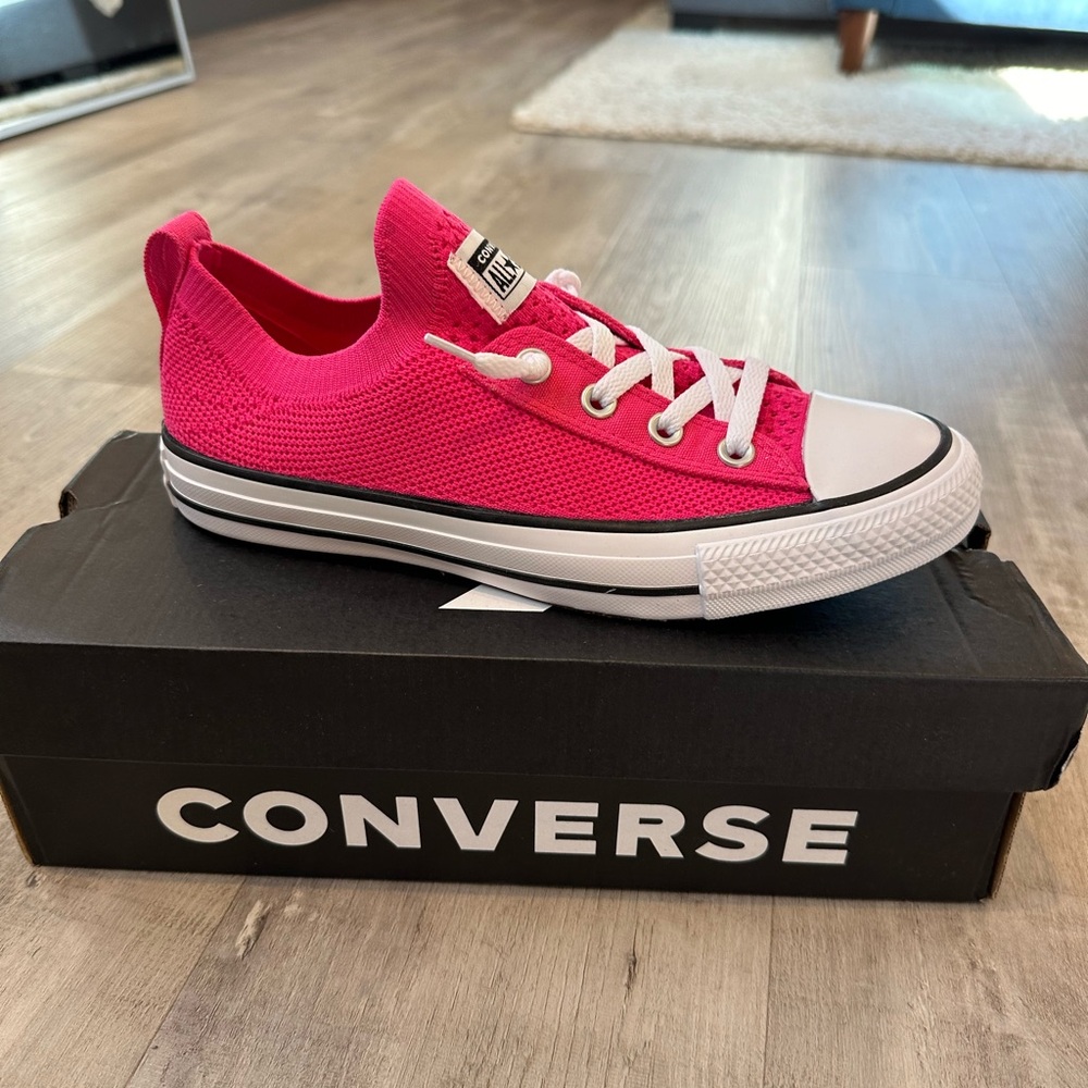 NWT Converse All Star Shoreline Knot Sneaker Bright Pink (W8.5)